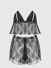 JOCELYN SATIN & LACE TRIM CAMI & SHORT SET -