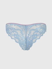 BELLA LACE UP FRONT LACE CROTCHLESS TANGA - PANTY