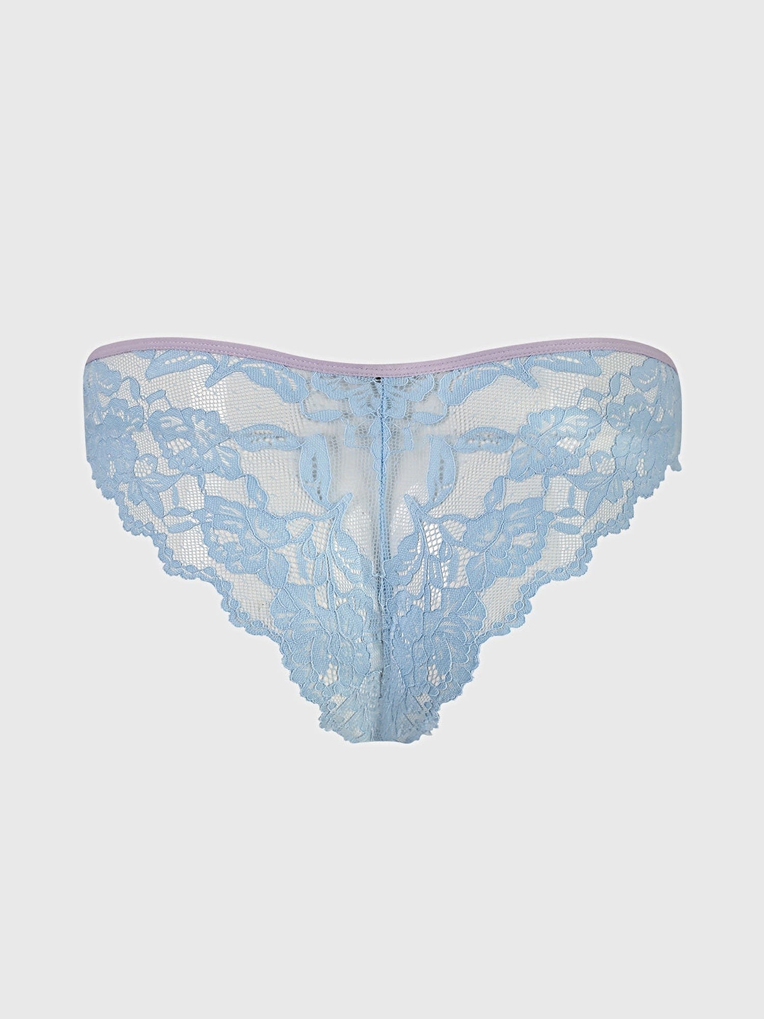 BELLA LACE UP FRONT LACE CROTCHLESS TANGA - PANTY