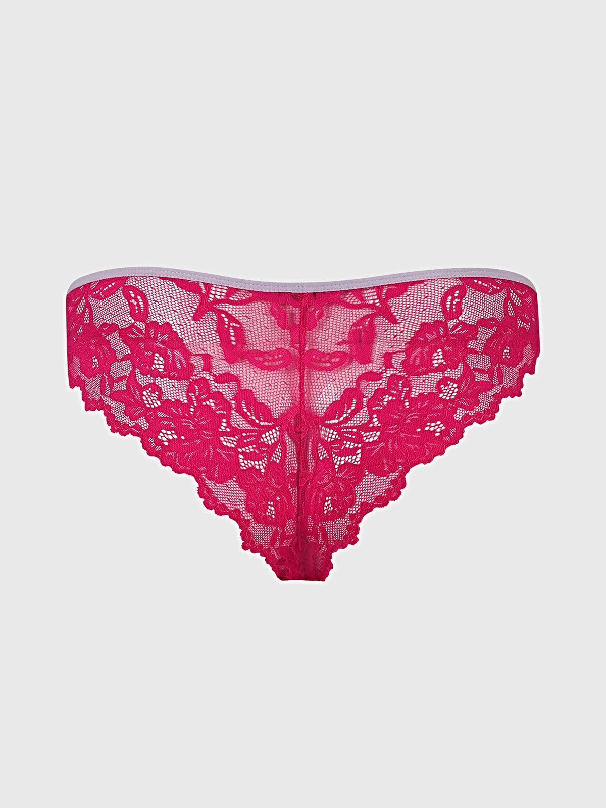 BELLA LACE UP FRONT LACE CROTCHLESS TANGA - PANTY