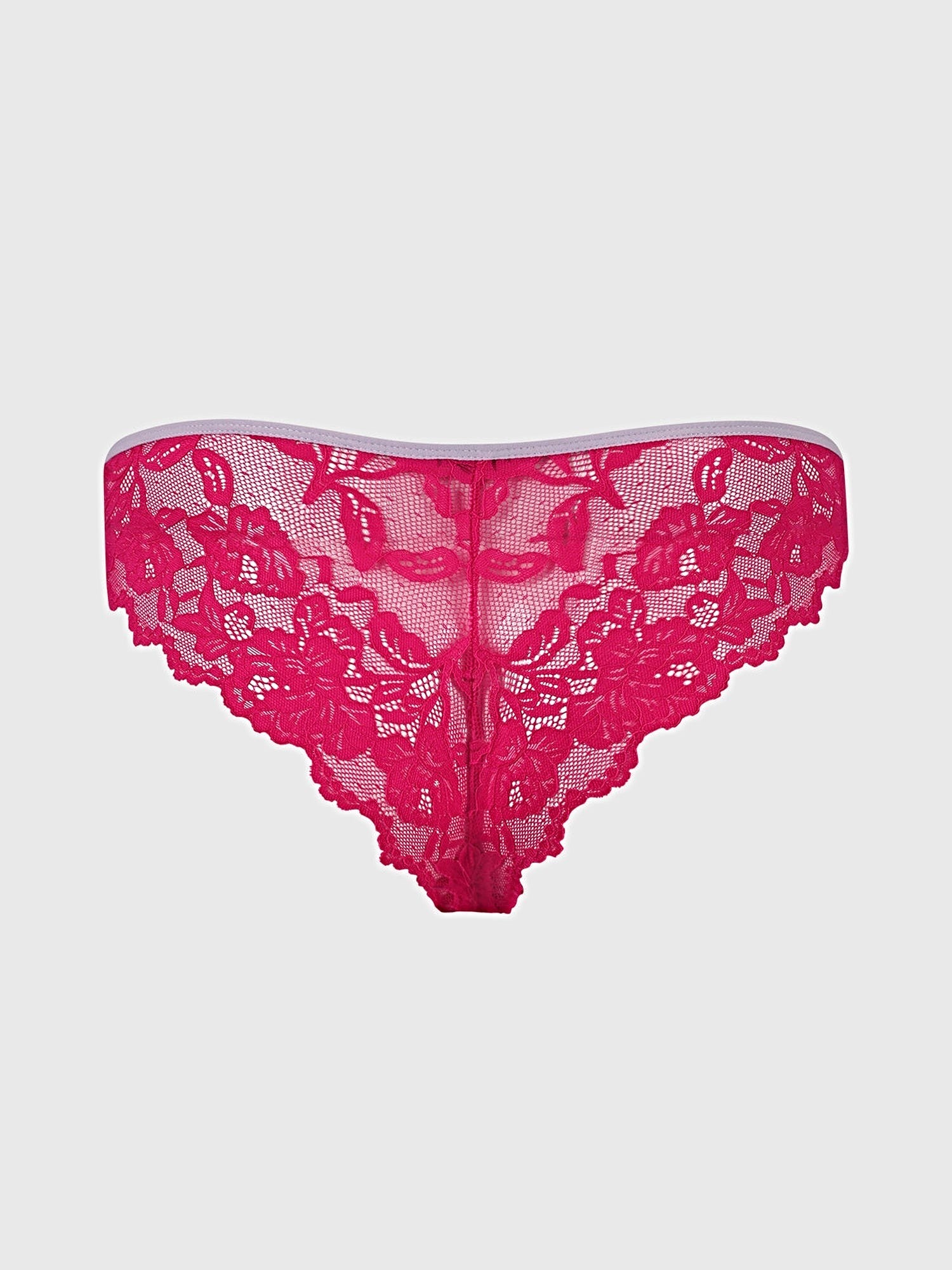 BELLA LACE UP FRONT LACE CROTCHLESS TANGA - PANTY