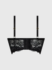 SAVANNAH LACE LONGLINE PUSH UP BALCONETTE BRA -