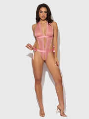 KIKI LACE & SATIN DROP OFF TEDDY -