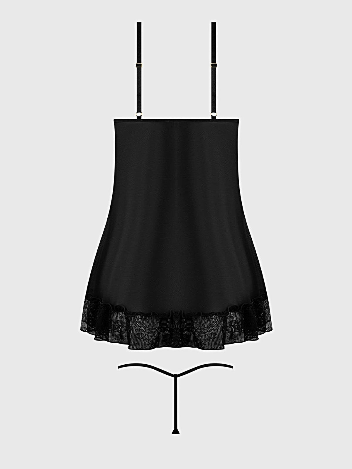 KIKI LACE BABYDOL & G-STRING SET -