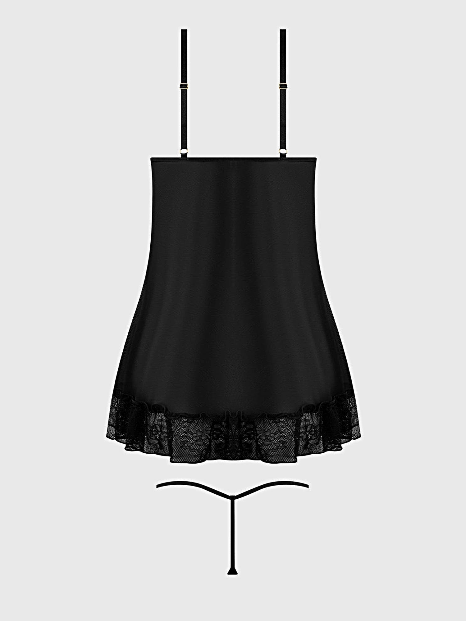 KIKI LACE BABYDOL & G-STRING SET -