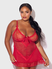 KIKI LACE BABYDOL & G-STRING SET -