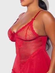 KIKI LACE BABYDOL & G-STRING SET -