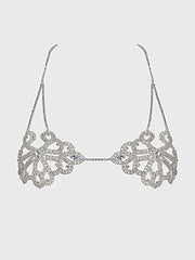 RHINESTONE SWIRL KNOT BRALETTE -