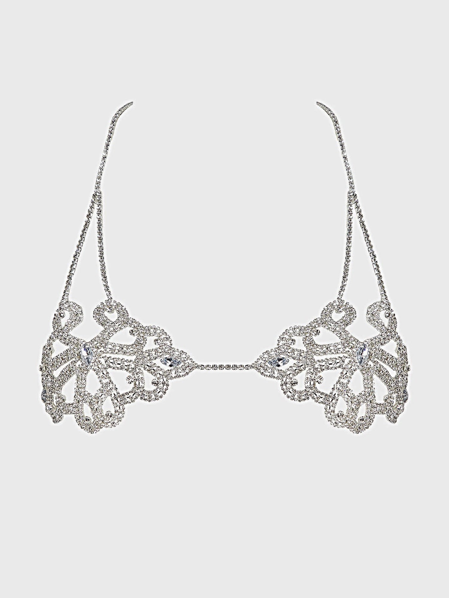 RHINESTONE SWIRL KNOT BRALETTE -