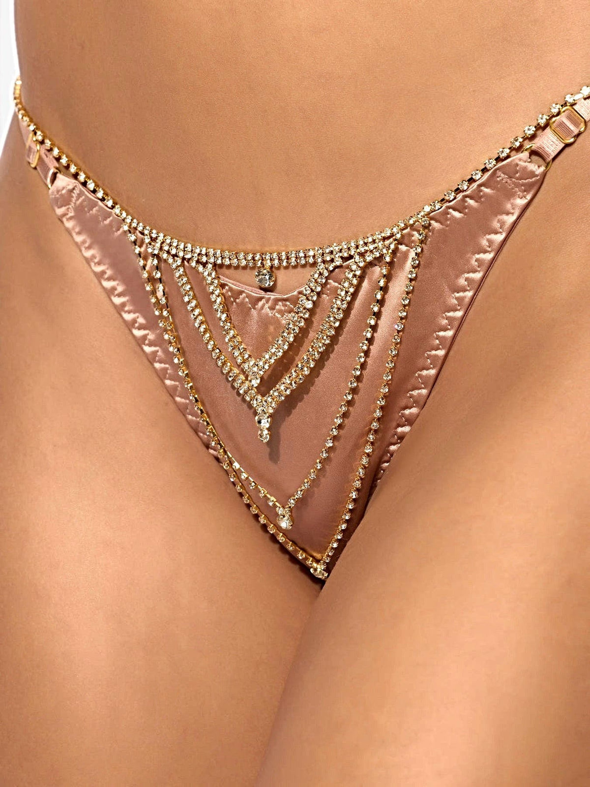 RHINESTONE V-FRONT PANTY -
