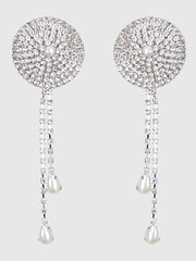 RHINESTONE & PEARL DANGLE PASTIES -