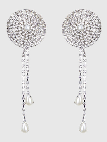 RHINESTONE & PEARL DANGLE PASTIES -