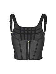 CHANTAL MESH BUSTIER & G-STRING SET -