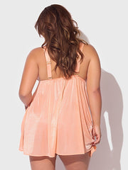 YVONE SHIMMER MESH BABYDOLL & G-STRING SET -