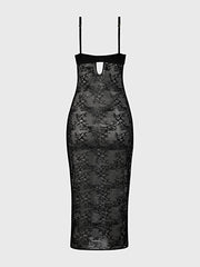 YVONE LACE PLUNGE PUSH UP GOWN -