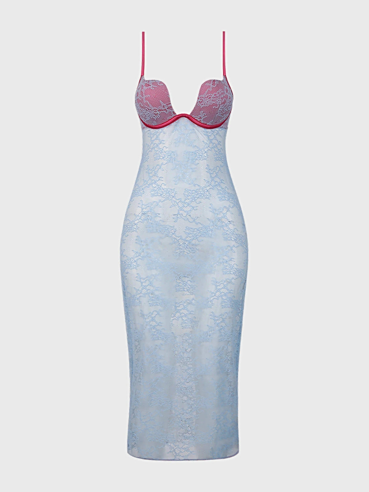 YVONE LACE PLUNGE PUSH UP GOWN -