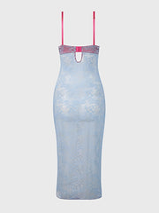 YVONE LACE PLUNGE PUSH UP GOWN -
