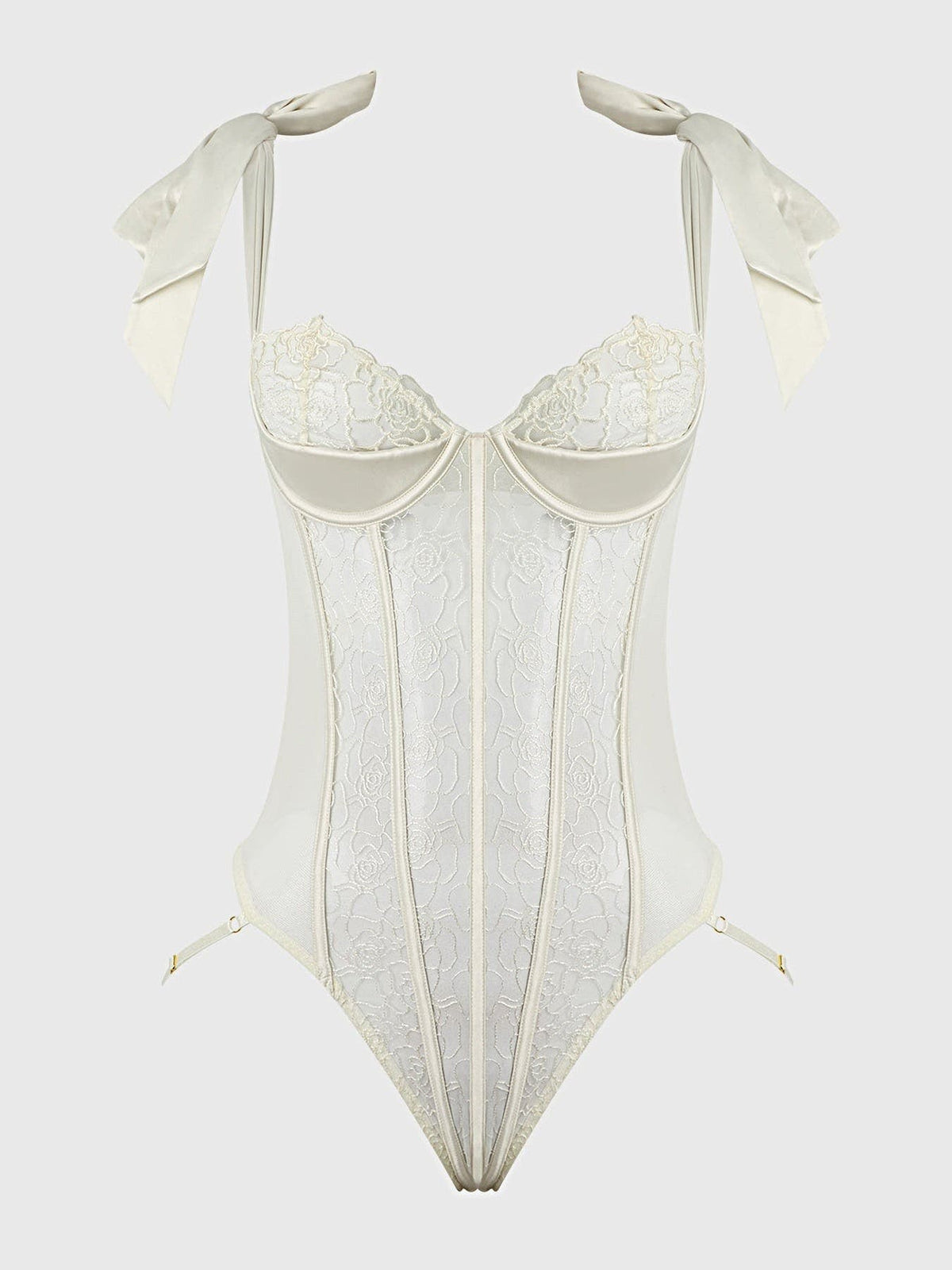 ROSALIE EMBROIDERED LACE TEDDY -