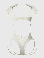 ROSALIE EMBROIDERED LACE TEDDY -