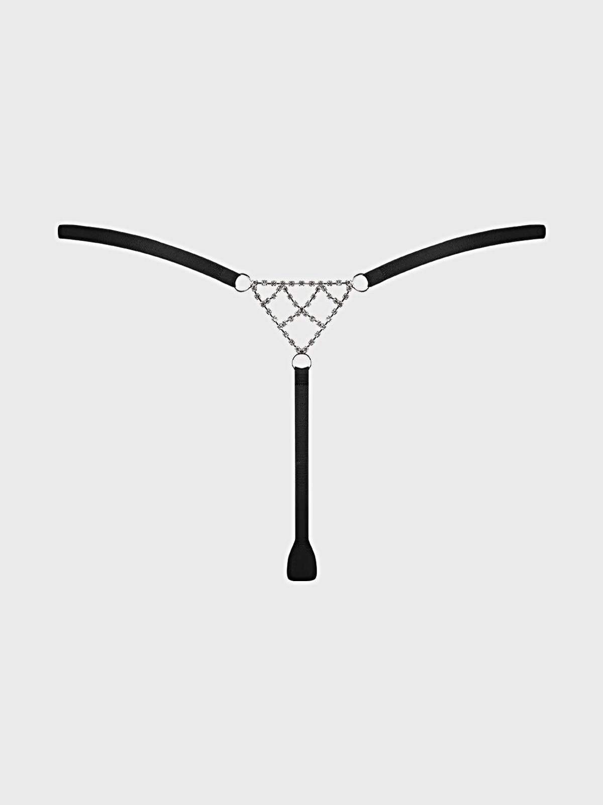 KRYSTAL RHINESTONE NET BACK G-STRING -