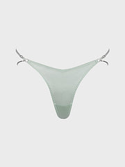 KRYSTAL RHINESTONE & SIDE SLIDER THONG -