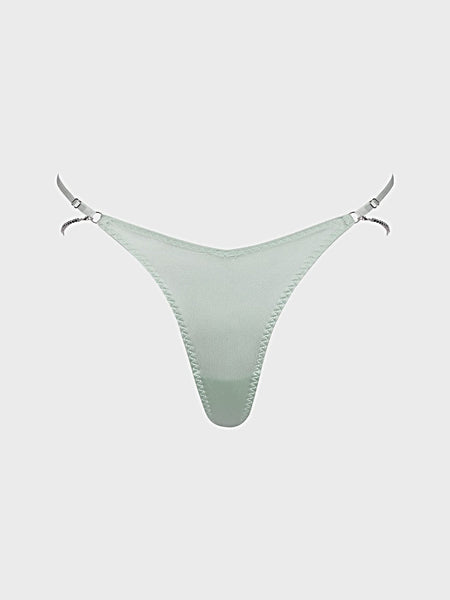 KRYSTAL RHINESTONE & SIDE SLIDER THONG -