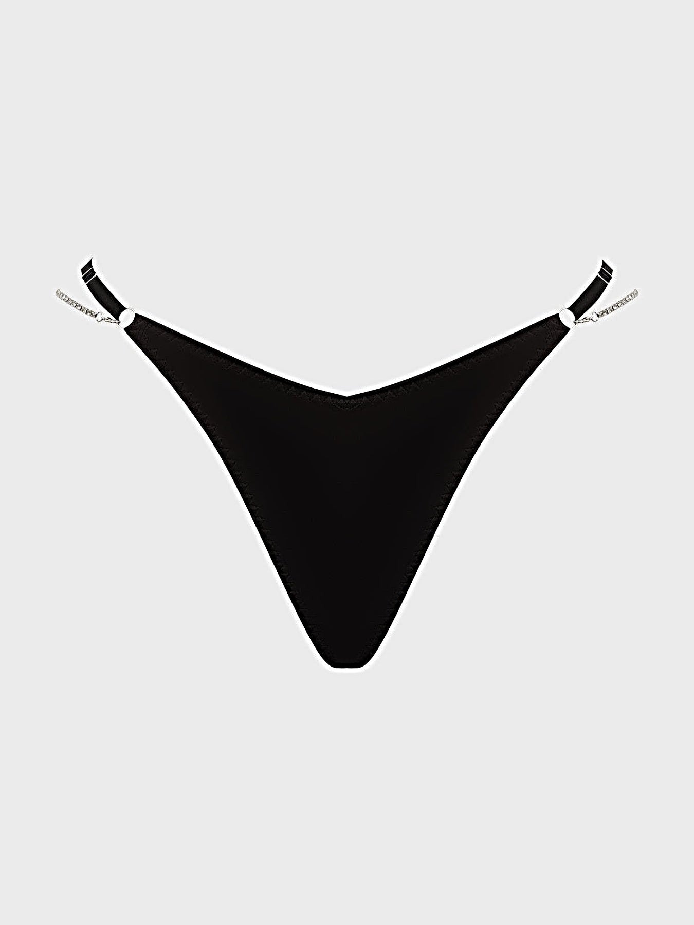KRYSTAL RHINESTONE & SIDE SLIDER THONG -