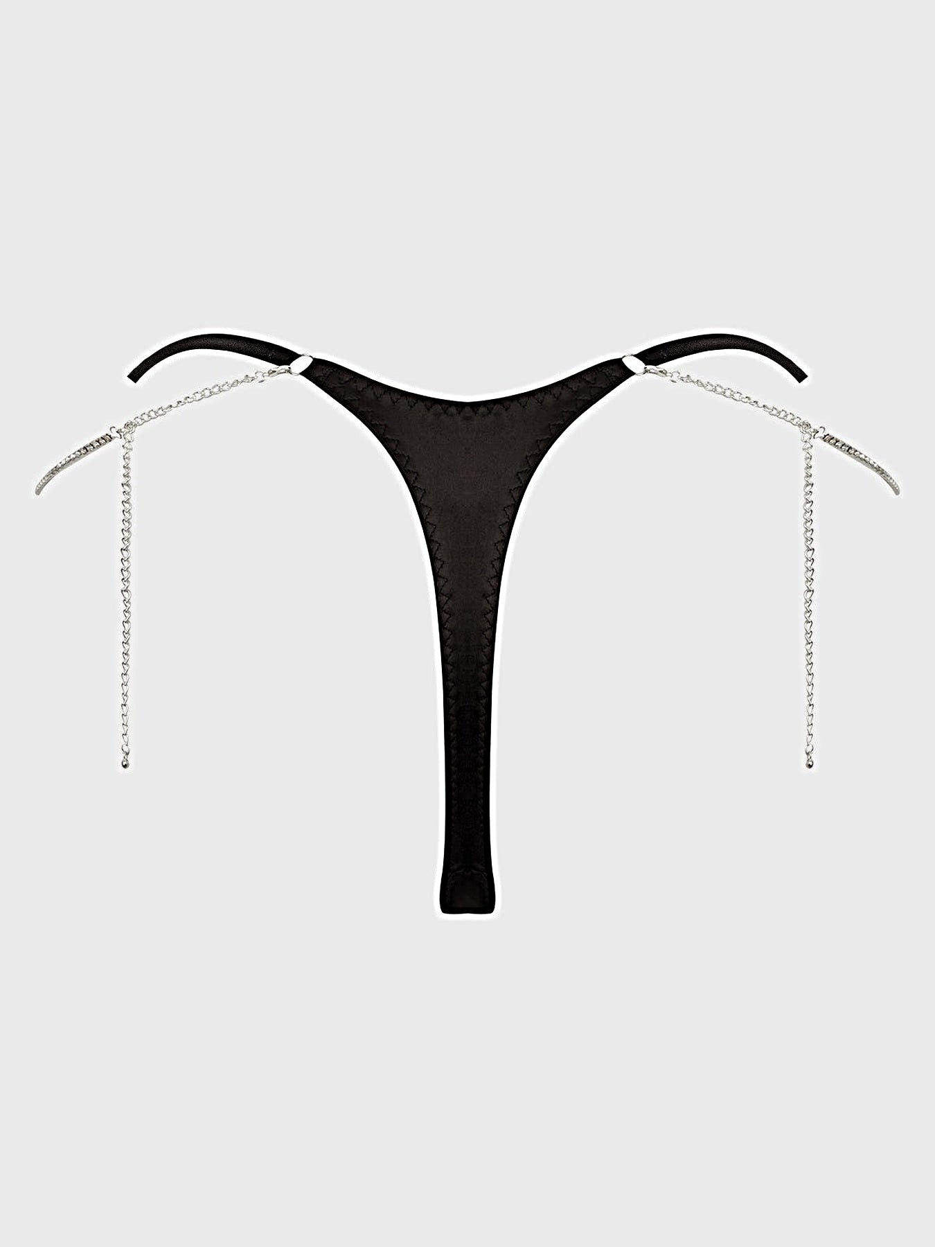 KRYSTAL RHINESTONE & SIDE SLIDER THONG -