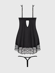 ISSADORA LACE OPENABLE CUP BABYDOLL & G-STRING SET -