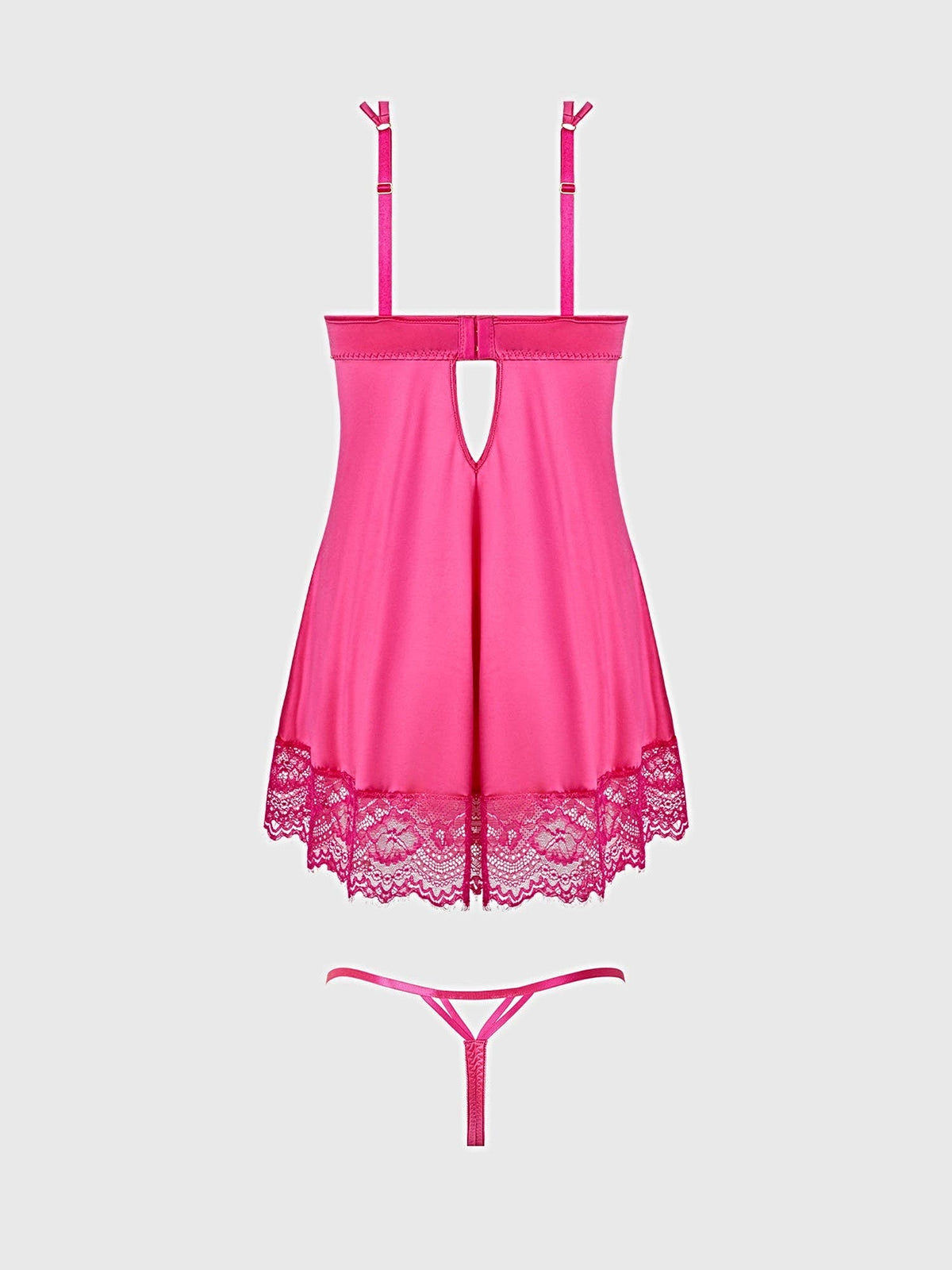 ISSADORA LACE OPENABLE CUP BABYDOLL & G-STRING SET -