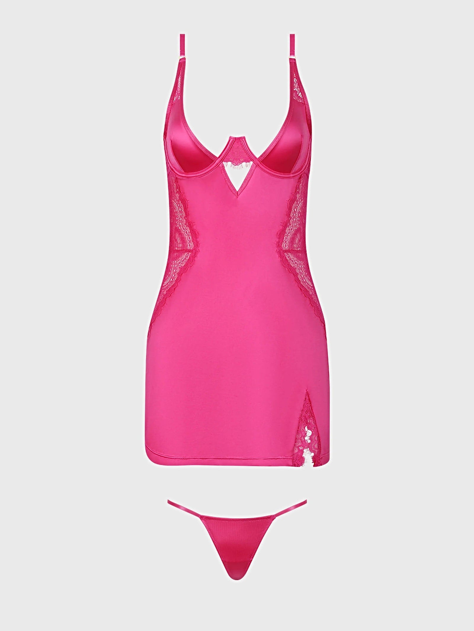 ISSADORA OILSLICK & LACE UNDERWIRE CHEMISE SET -