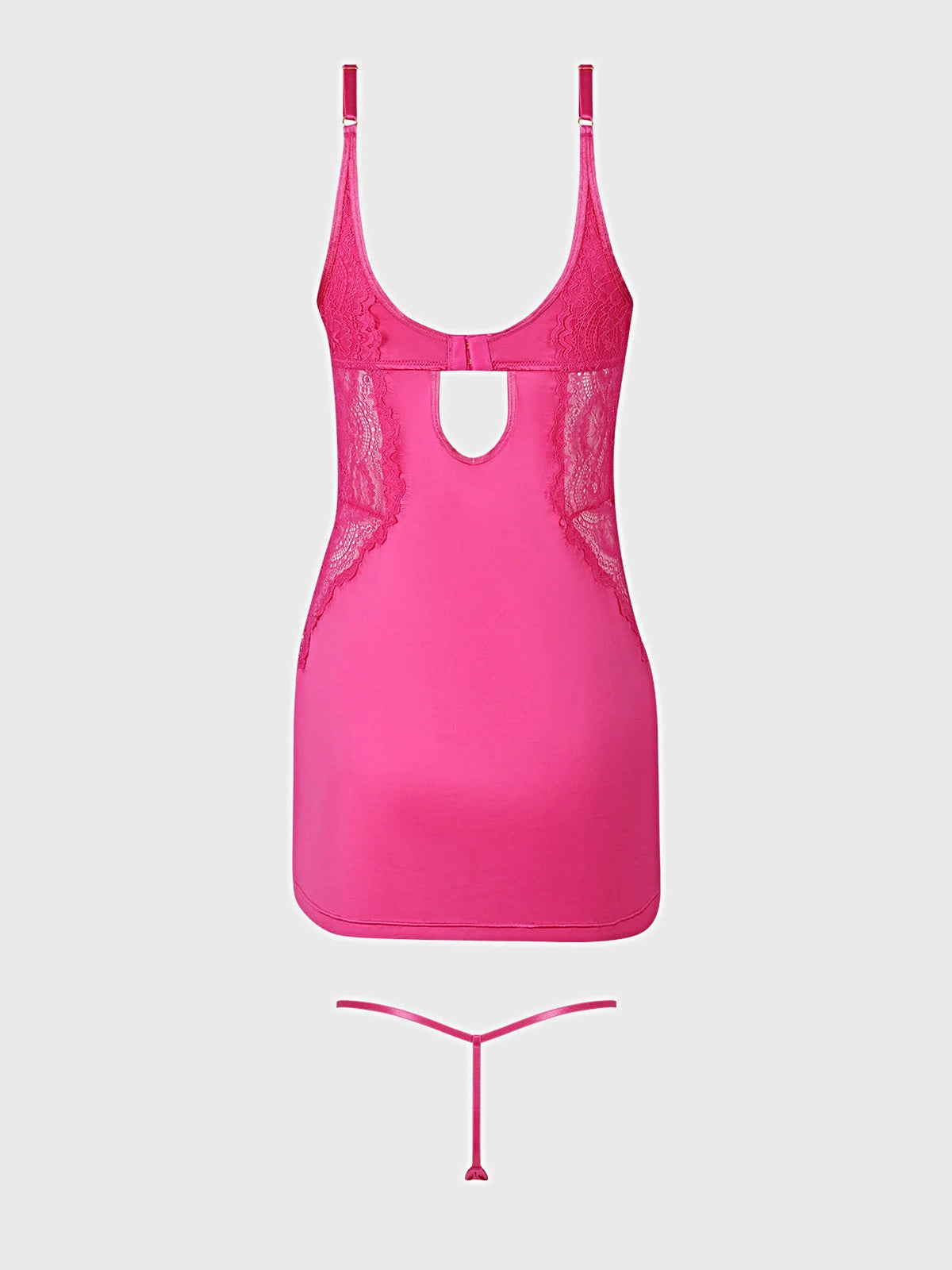 ISSADORA OILSLICK & LACE UNDERWIRE CHEMISE SET -