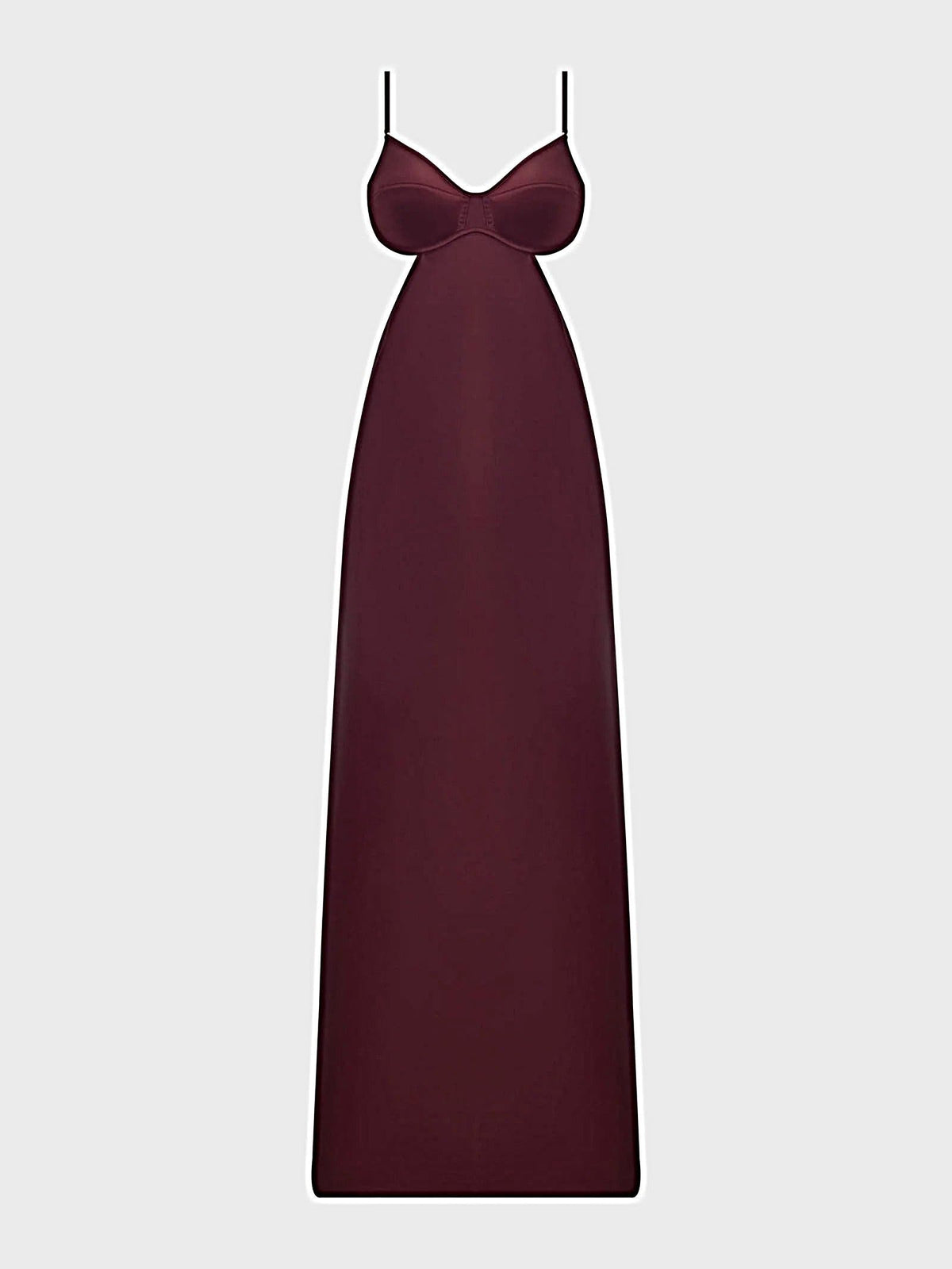 BRIGETA SATIN MONO WIRE LONG GOWN -