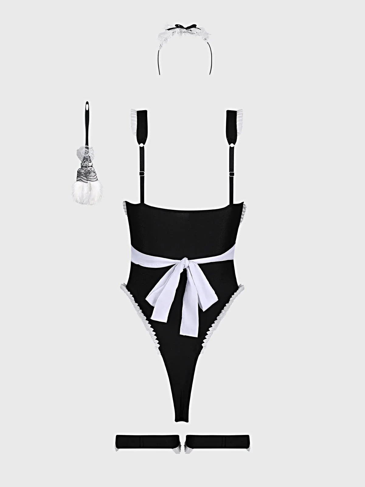 MAID TEDDY, APRON, HEADPIECE & DUSTER -
