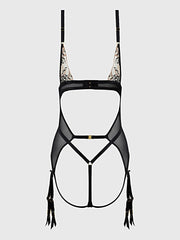 DELILAH EMBROIDERED OPEN BACK TEDDY -