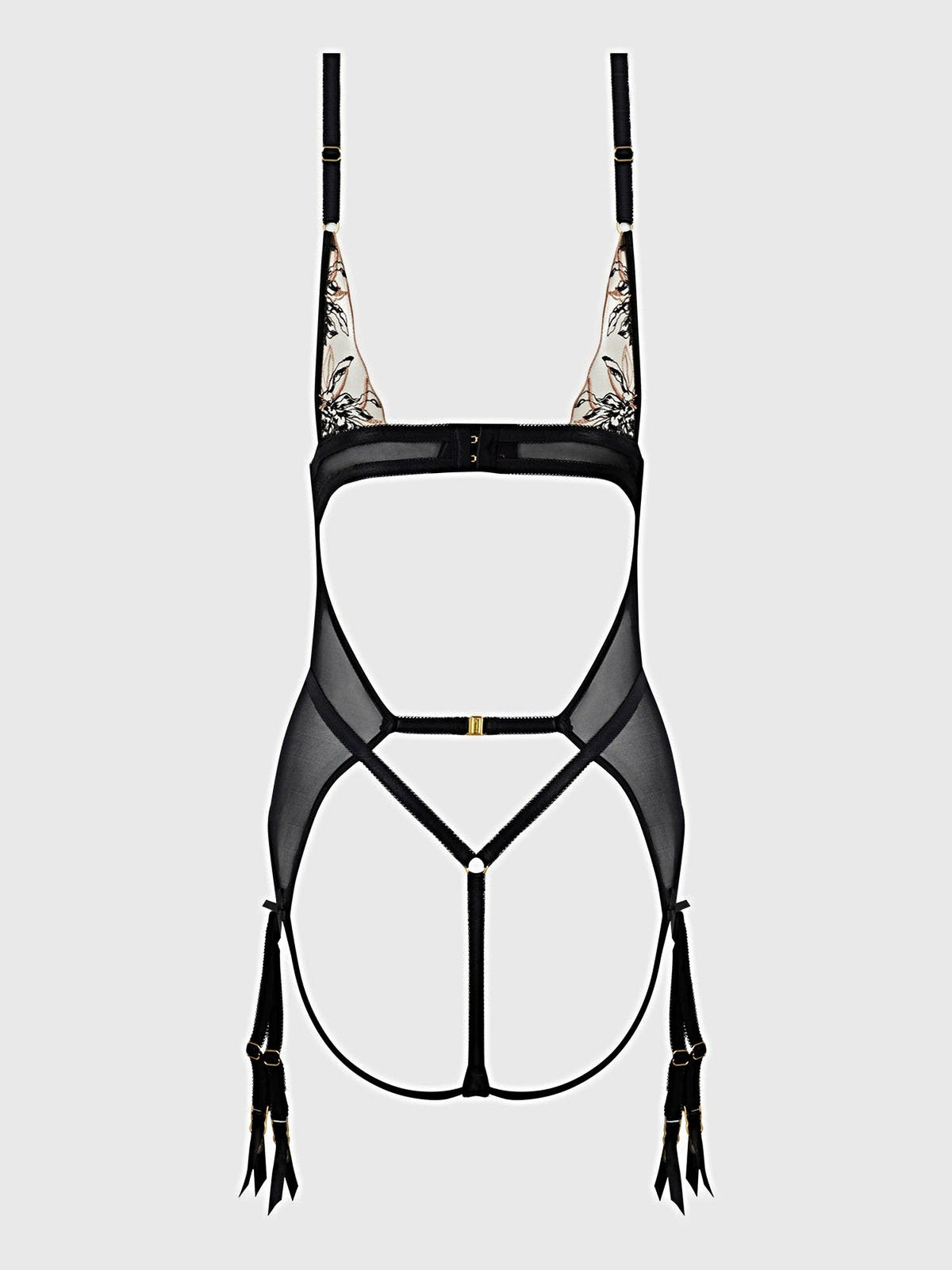 DELILAH EMBROIDERED OPEN BACK TEDDY -