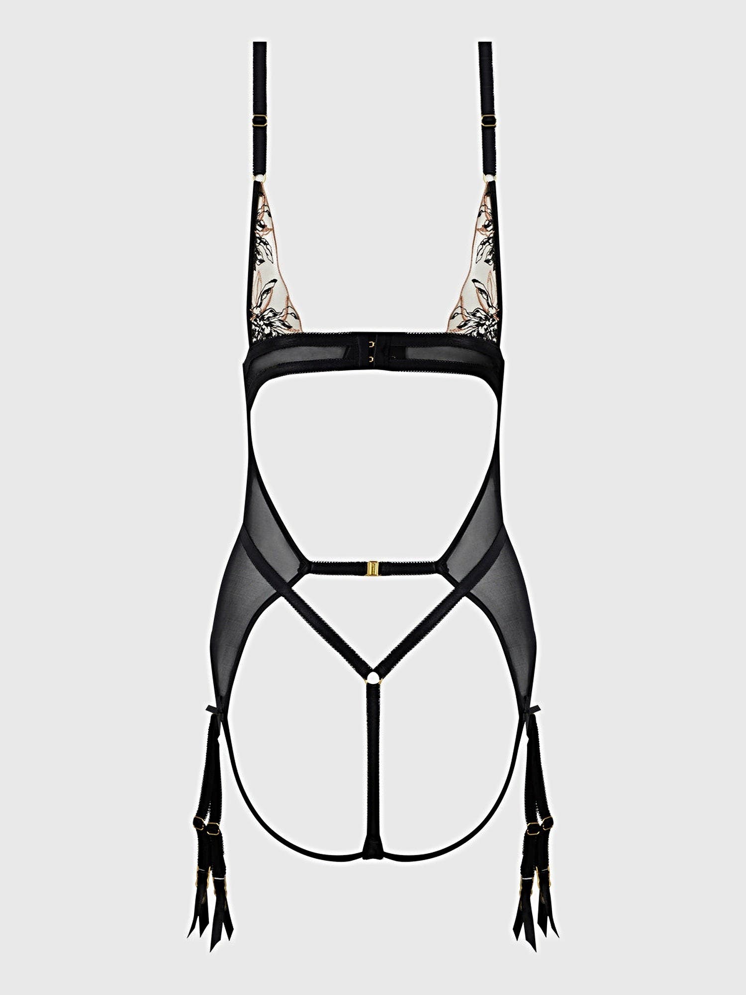 DELILAH EMBROIDERED OPEN BACK TEDDY -
