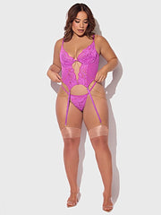 REANNA LACE & CHAIN BUSTIER & G-STRING SET -
