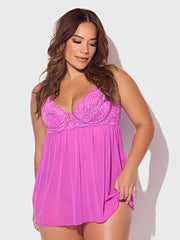 REANNA LACE & CHAIN BABYDOLL & G-STRING SET -