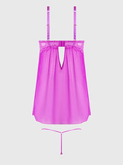 REANNA LACE & CHAIN BABYDOLL & G-STRING SET -