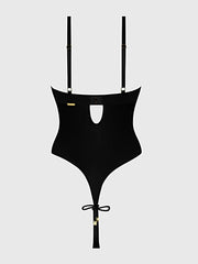 IRYNA SILKY MICRO & ROPE CROTCHLESS TEDDY -
