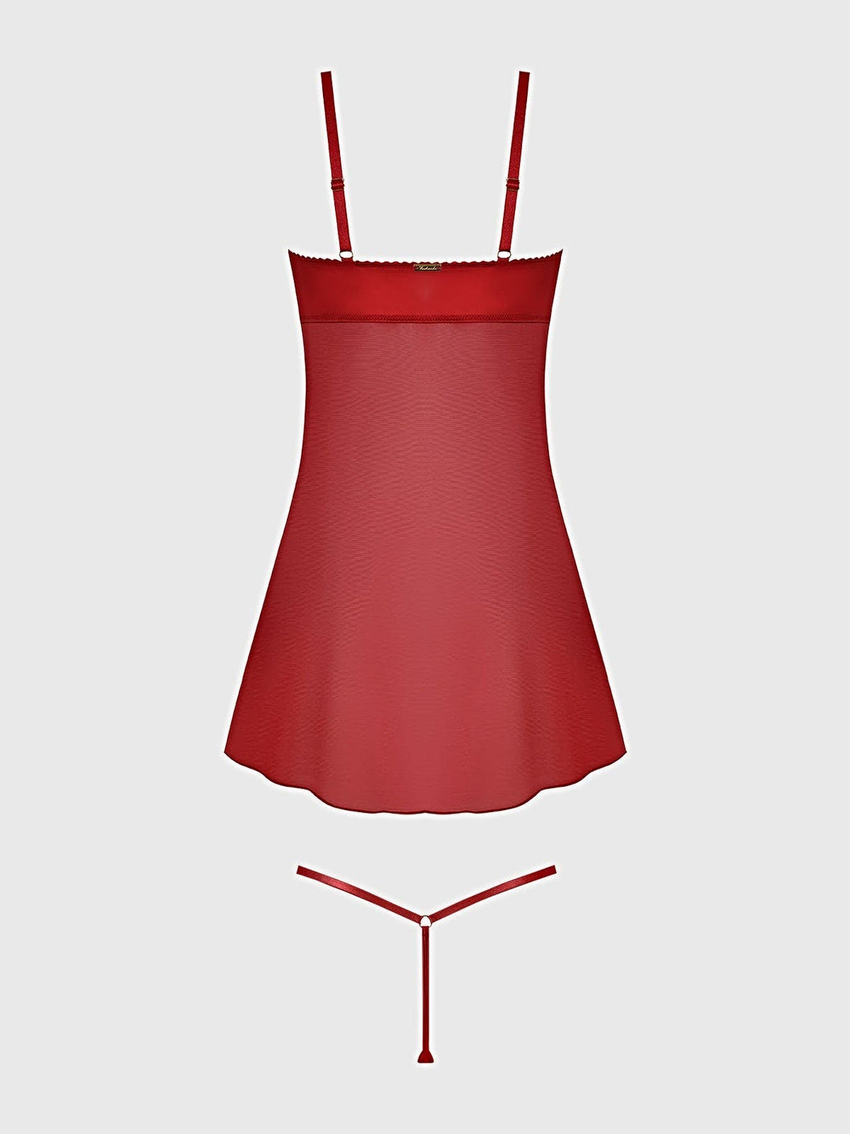 ANGELINA LIPS EMBROIDERY BABYDOLL & BOW G-STRING SET -