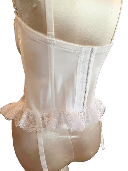 Shirley of Hollywood IS-Private Label Bustier of Lavish Lace w/garters, Reg. $58