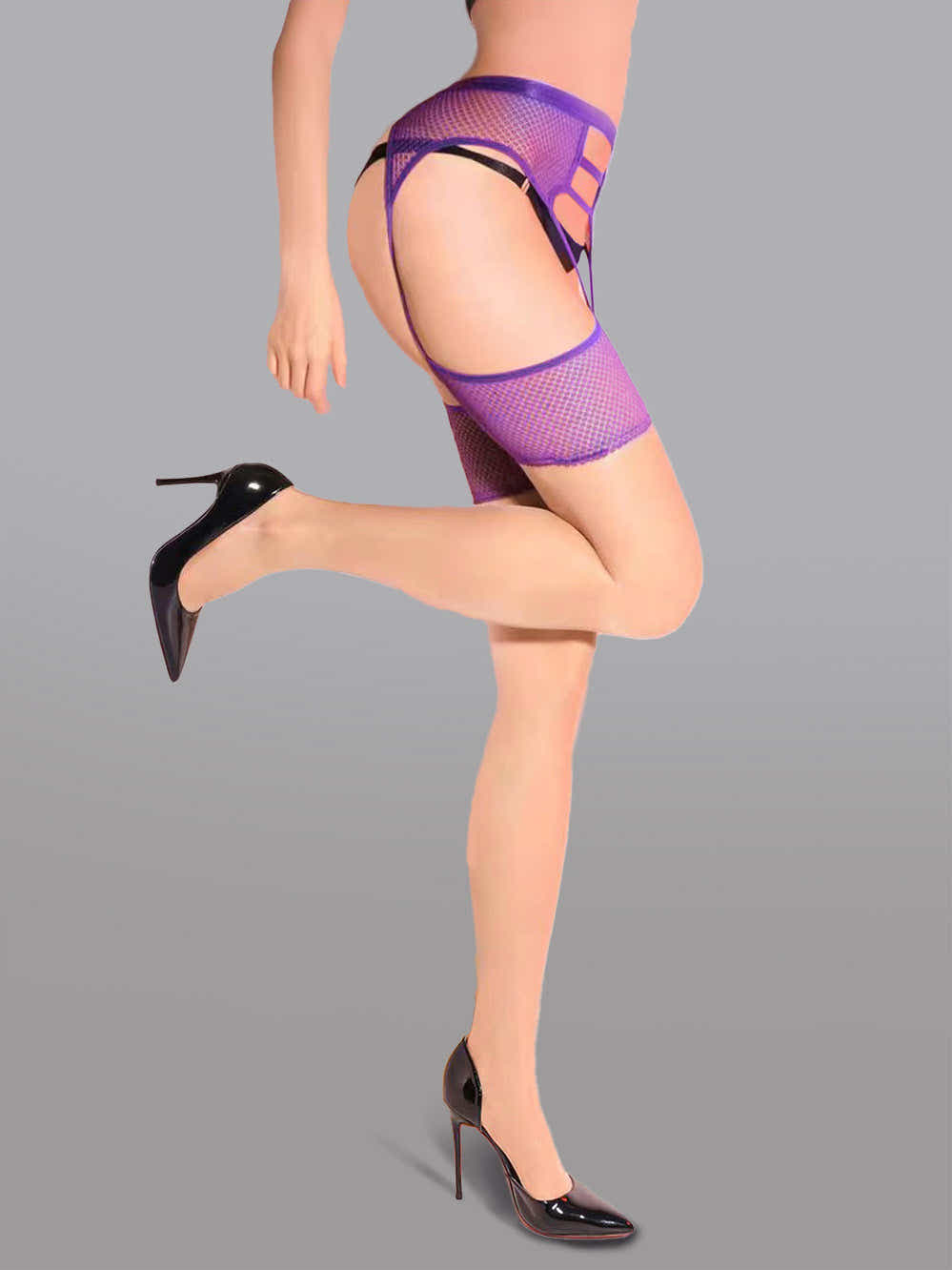 Sexy Garter Waist Cincher Thigh High Stockings - Stockings