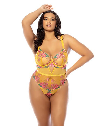 Oh La La Cheri EL-Elisabeth Unlined Underwire Embroidered Teddy