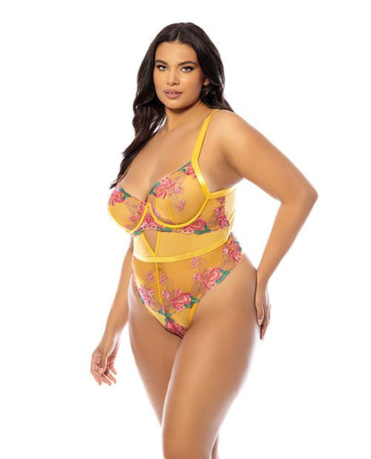 Oh La La Cheri EL-Elisabeth Unlined Underwire Embroidered Teddy