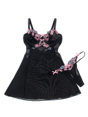 Full overview of the Elowen Mystic Babydoll Lingerie Set, an essential luxurious addition to any intimate wardrobe.