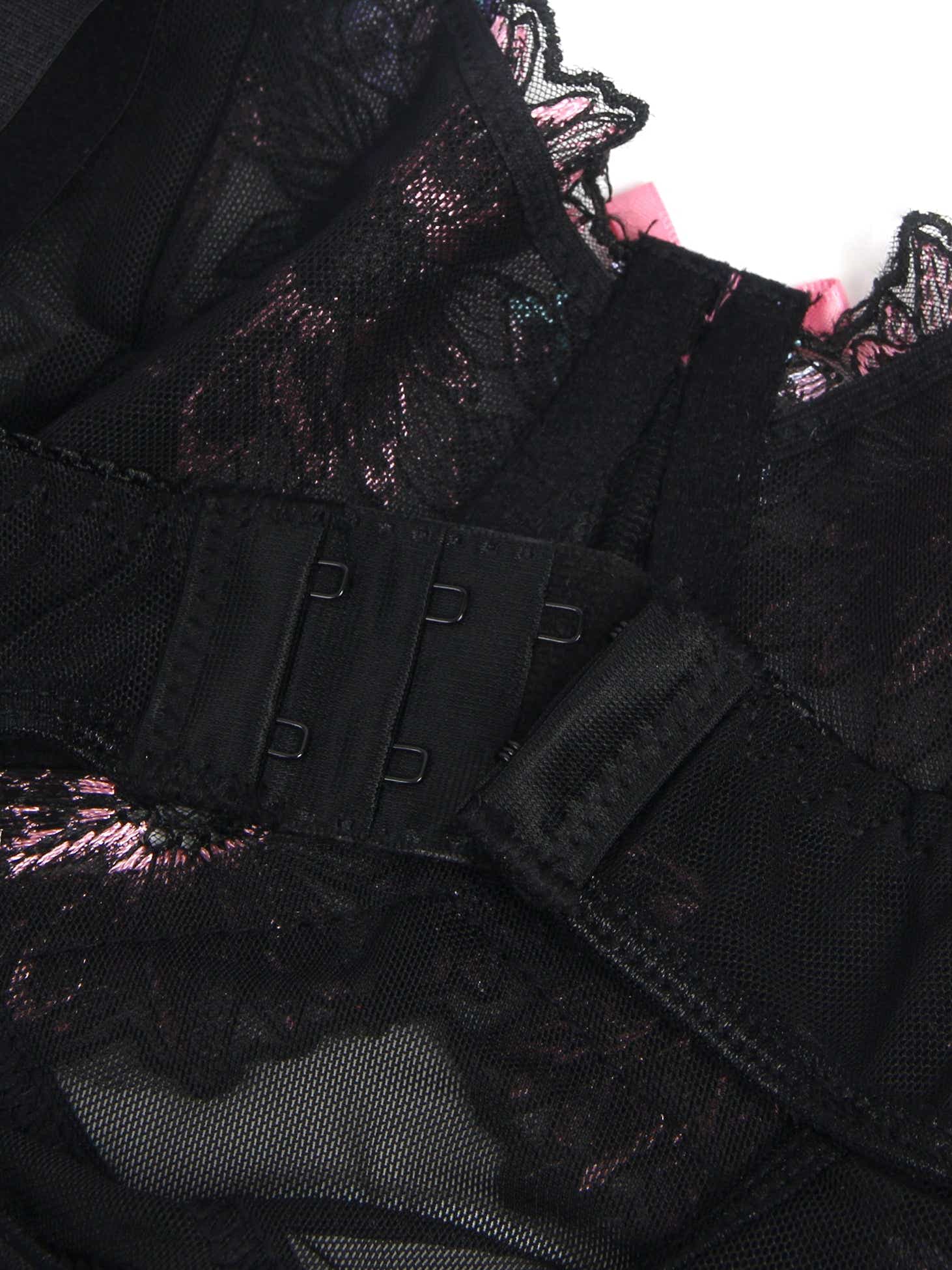 Showcasing the Elowen Mystic Babydoll Lingerie Set with intricate lace design and supportive features for a flattering silhouette.