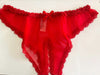 Elegant Moments IS-4010 Adorable Crotchless sheer chiffon Panty