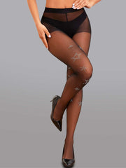 Star Diamond Embellished Tights - Stockings